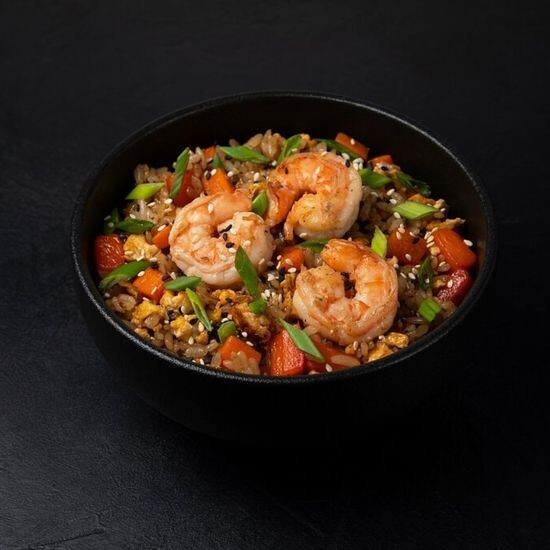 Тяхан с креветкой