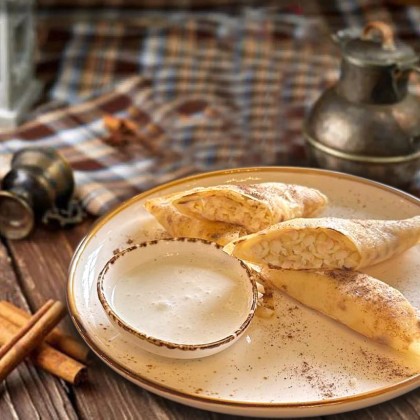 Блины с сыром и чесноком 2 шт