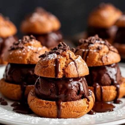 Профитроли шоколадные