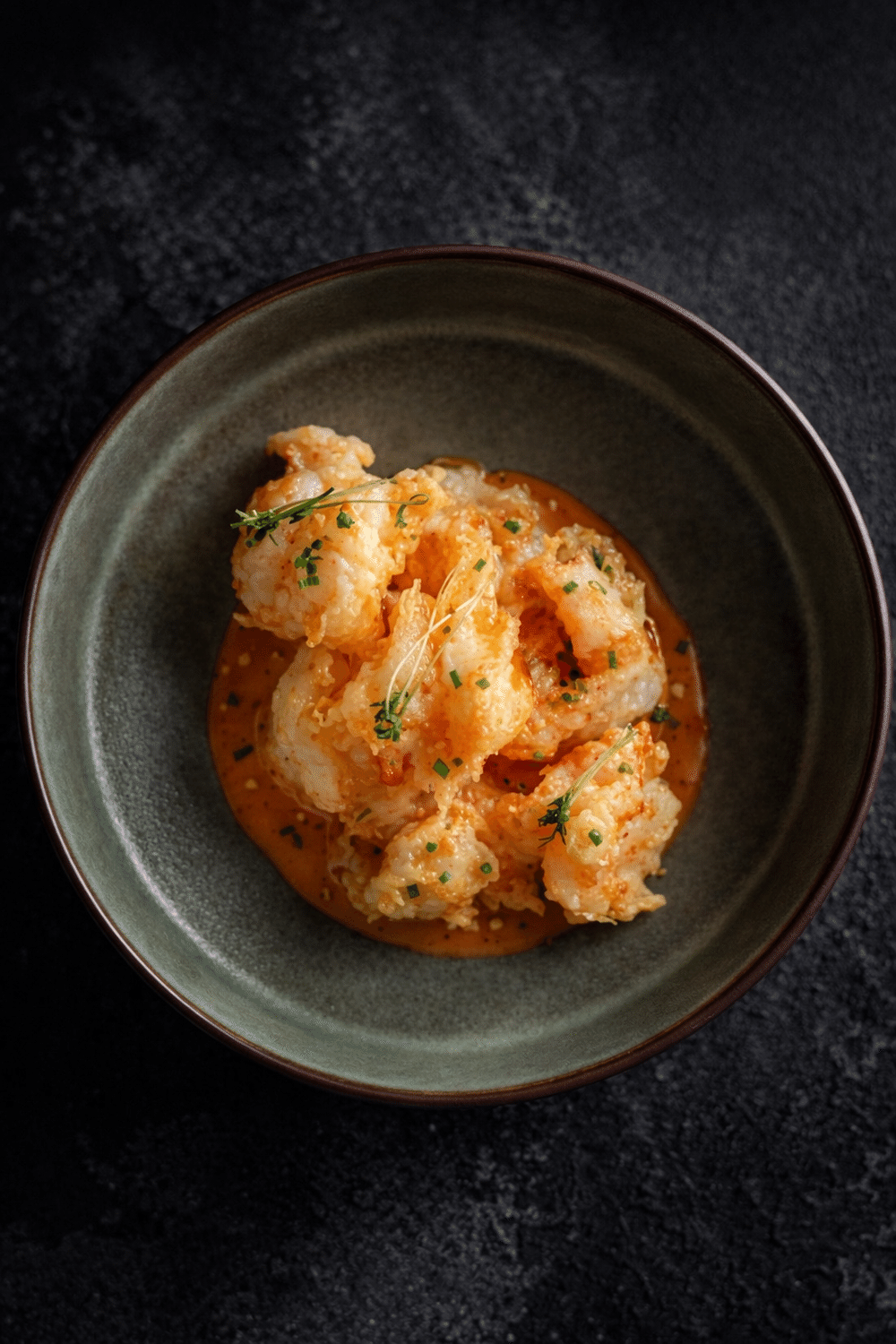 Поп-корн из креветок с соусом карри