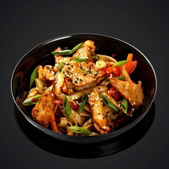 Удон с курицей