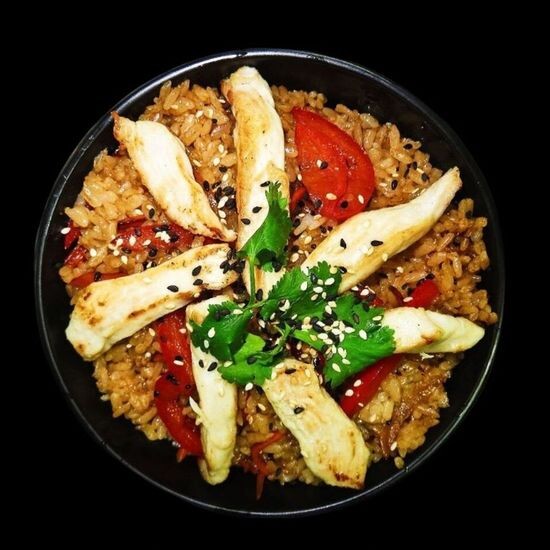 Рис с курицей терияки
