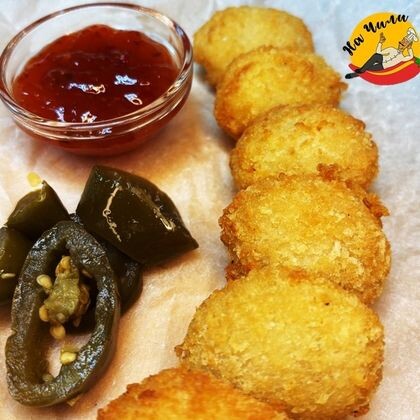 Медальоны сырные с перцем халапеньо + соус