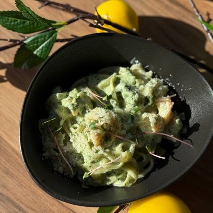 Паста с креветками