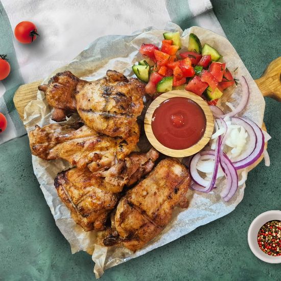 Шашлык из куриных бедер без кости