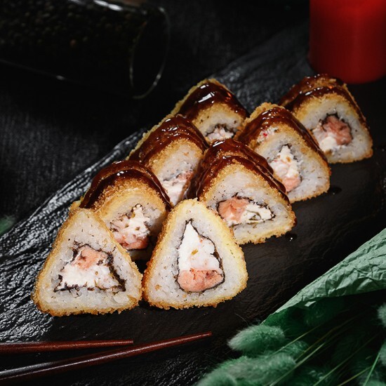 Темпура ролл лосось/креветка