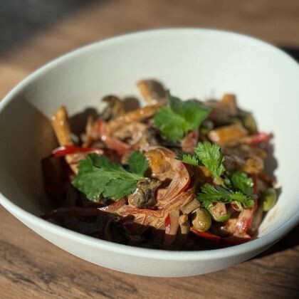 Салат «Теплый с курицей»