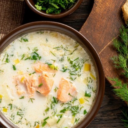 Рыбный суп на сливках