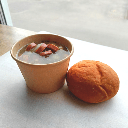 Суп картофельный с колбасками