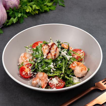Салат «Руккола с креветками»
