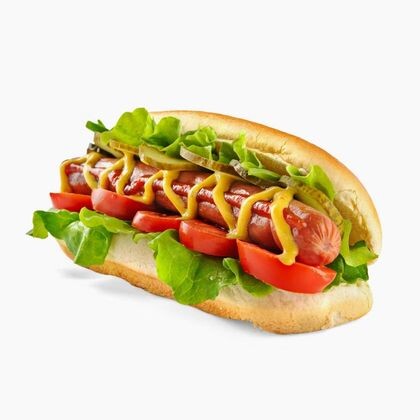 Хот дог с говяжьей колбаской