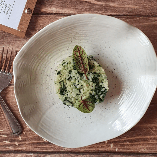 Рис со шпинатом