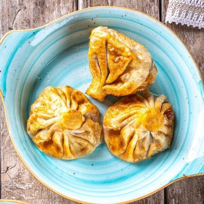 Хинкали жареный с говядиной и свининой (минимальный заказ 3шт)