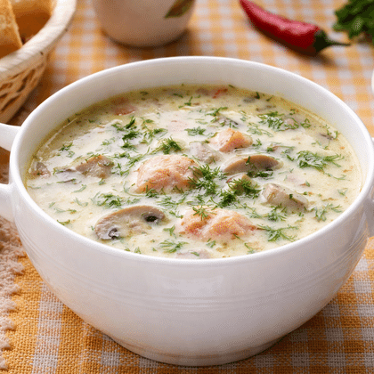 Суп сырно-грибной