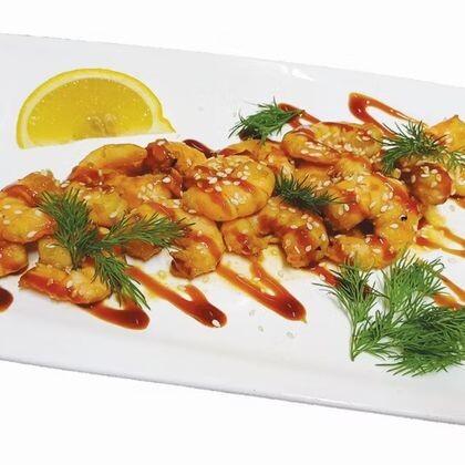 Тигровые креветки очищенные жареные