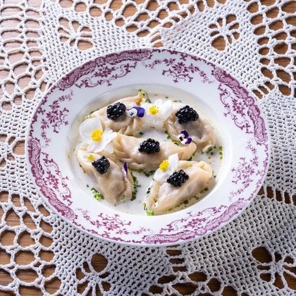 Пельмени с судаком и грибами