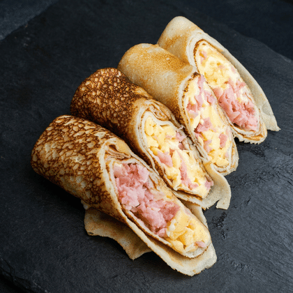 Блинчики с ветчиной и сыром