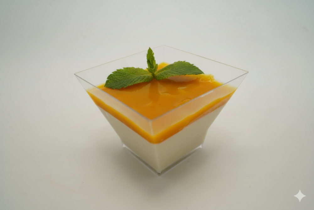 Панакота на кокосовом молоке манго-ананас