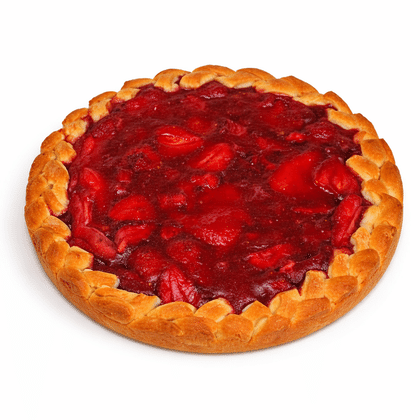 Пирог со свежей клубникой