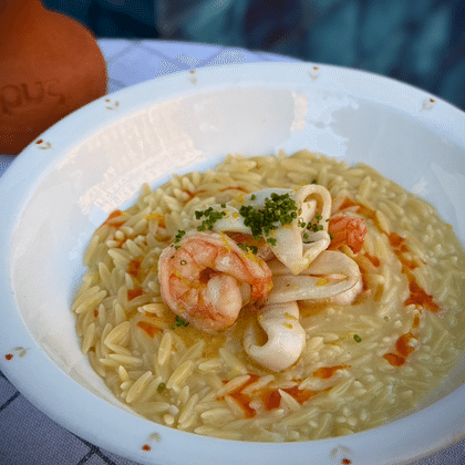 Орзо с морепродуктами