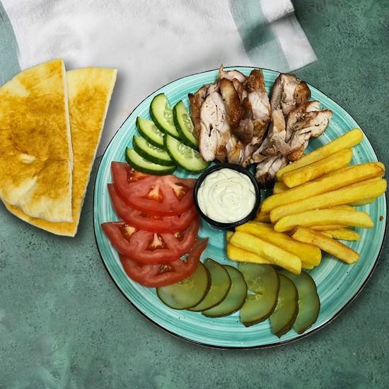 Шаверма на тарелке Детская