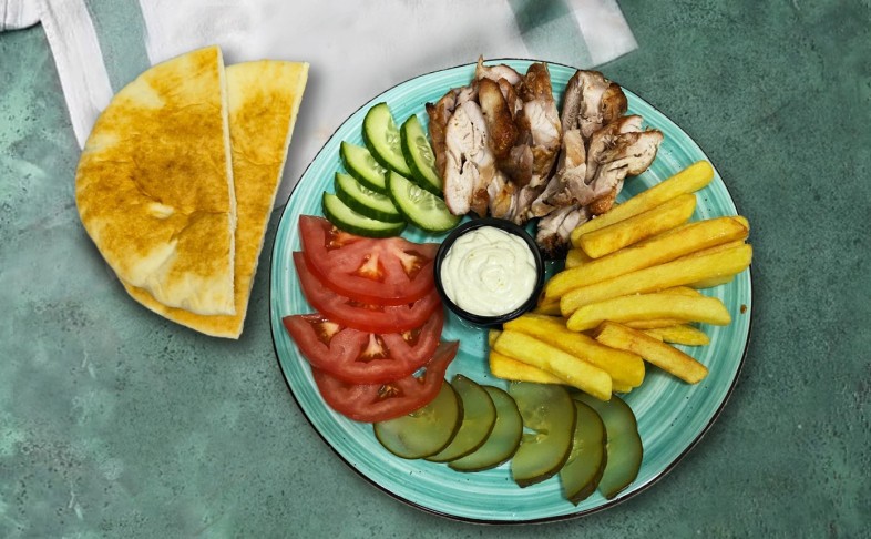 Шаверма на тарелке Детская