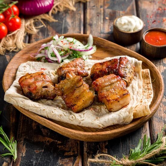 Шашлык из рёбер свинины