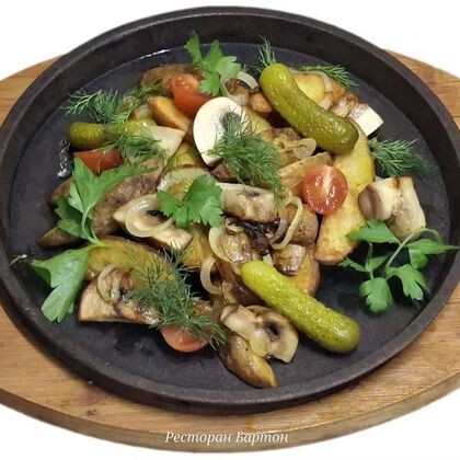 Картофель запечённый с грибами