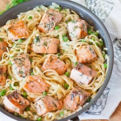 Паста с лососем