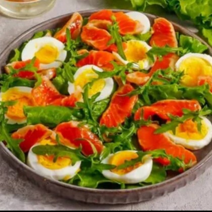 Салат «Норвегия» с лососем