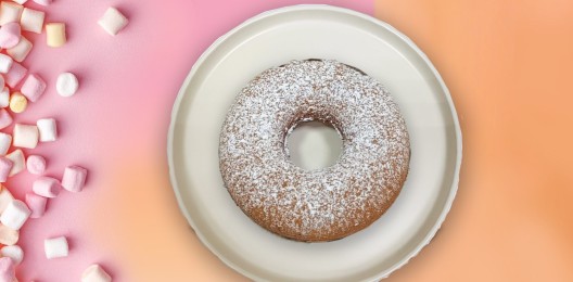 Пончик домашний с сахарной пудрой