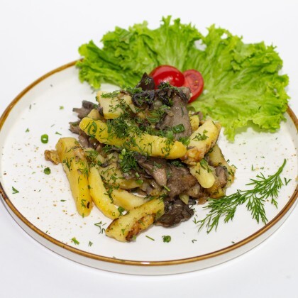 Жаренный картофель с грибами