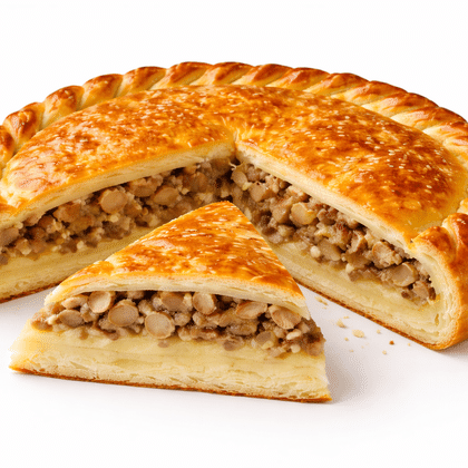 Пирог с картофелем и грибами